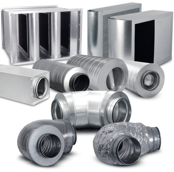 Tłumiki kanałowe wentylacyjne 