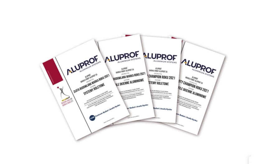 Aluprof otrzymał cztery wyróżnienia w rankingu Budowlana Marka Roku 