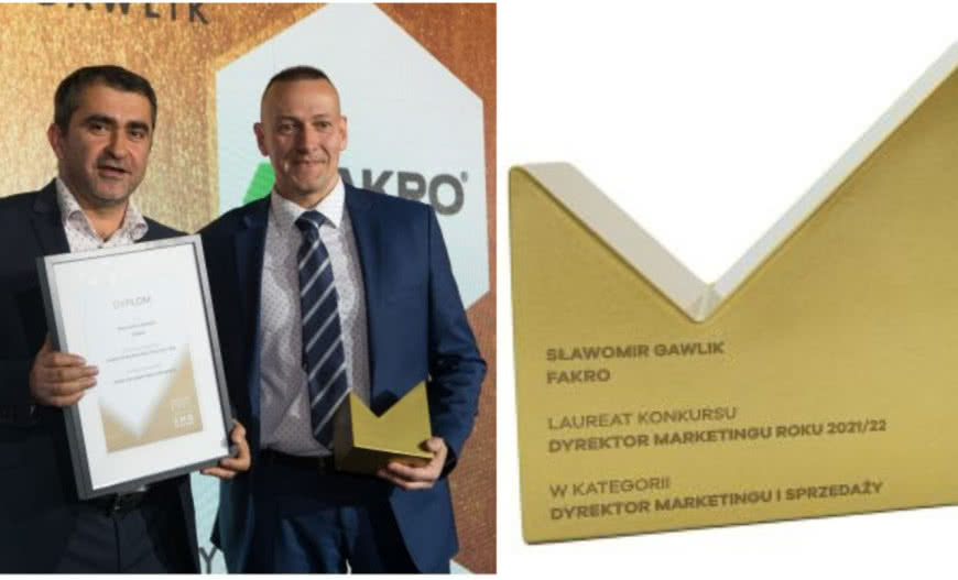 Dyrektor Marketingu Roku 2022 - FAKRO wśród najlepszych