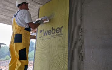 Wełna mineralna ISOVER Fasoterm 35 z systemem weber.therm WM to czysta elewacja na lata