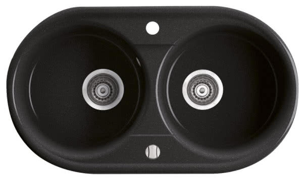 Granitowy zlewozmywak dwukomorowy BIZZY