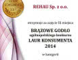 Brązowy Laur Konsumenta 2014 dla REHAU