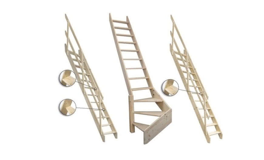 Funkcjonalne drewniane schody młynarskie od 4iQ