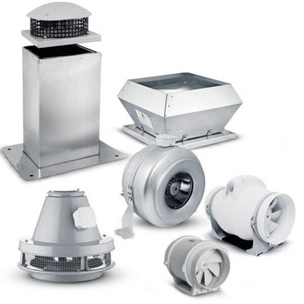 Wentylatory dachowe, kanałowe