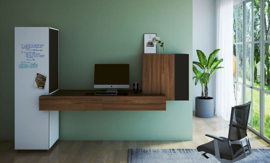 Pracujesz w domu? Zobacz, jak można urządzić biuro w pokoju dziennym