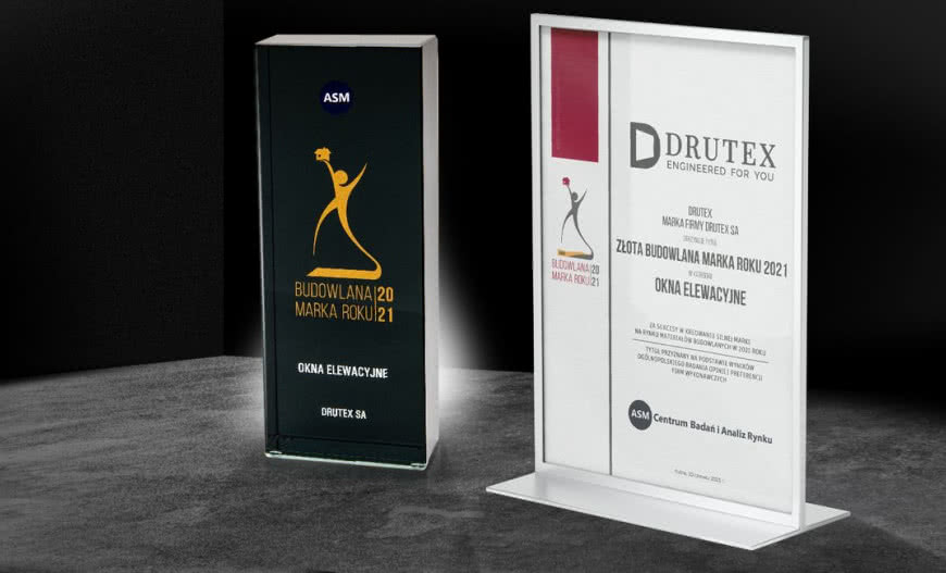 Drutex został nagrodzony Złotą Budowlaną Marką Roku
