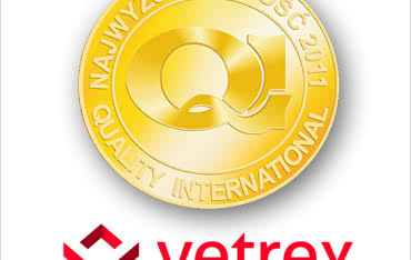 Godło "Najwyższa Jakość Quality International 2011" dla firmy Vetrex