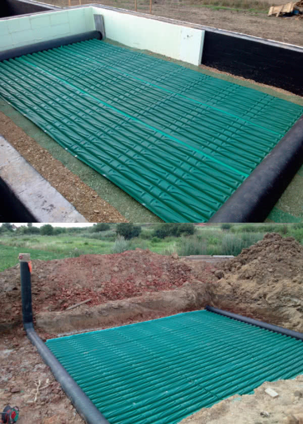 Gruntowy wymiennik ciepła GEOSTRONG w fundamentach lub na zewnątrz domu