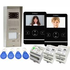 Zestaw domofonowy COSMO Video V2 z monitorem CYFRAL V-4 czarnym