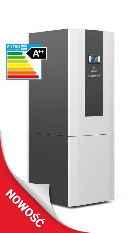 Maxima Compact 7-12 GT - niskotemperaturowa, gruntowa pompa ciepła ze zbiornikiem c.w.u.
