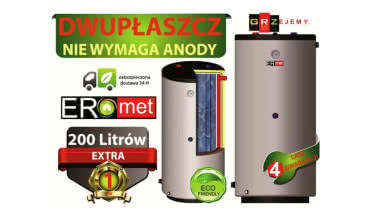 Bezobsługowy dwupłaszczowy wymiennik pionowy 200 L Ermet 