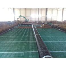 Gruntowy wymiennik ciepła GEOSTRONG dla hali produkcyjnej