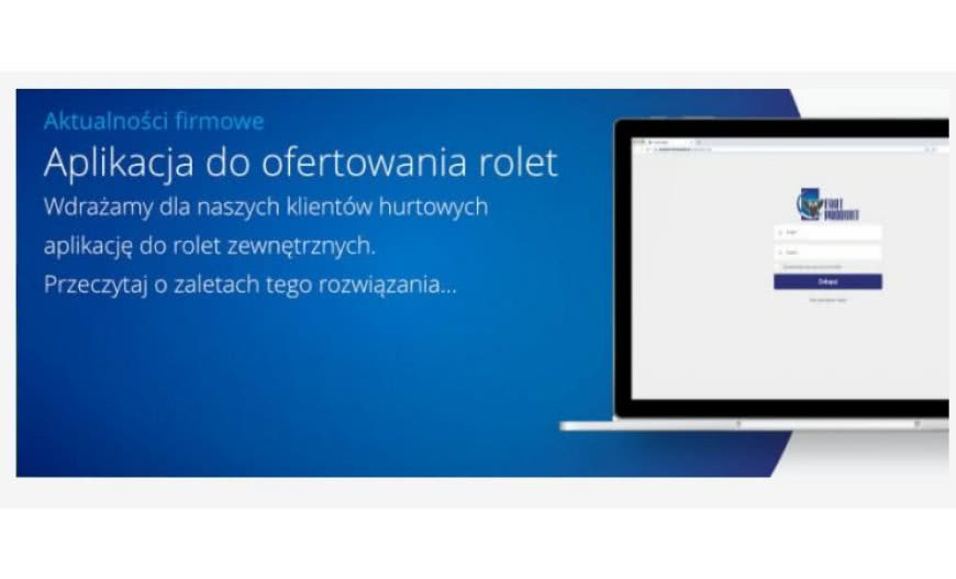 Aplikacja do ofertowania rolet od Fart Produkt 