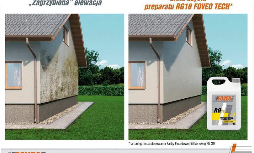Sposób FOVEO TECH na elewację bez grzybów i glonów