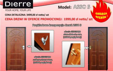 Promocja na drzwi model ASSO 5 firmy Dierre