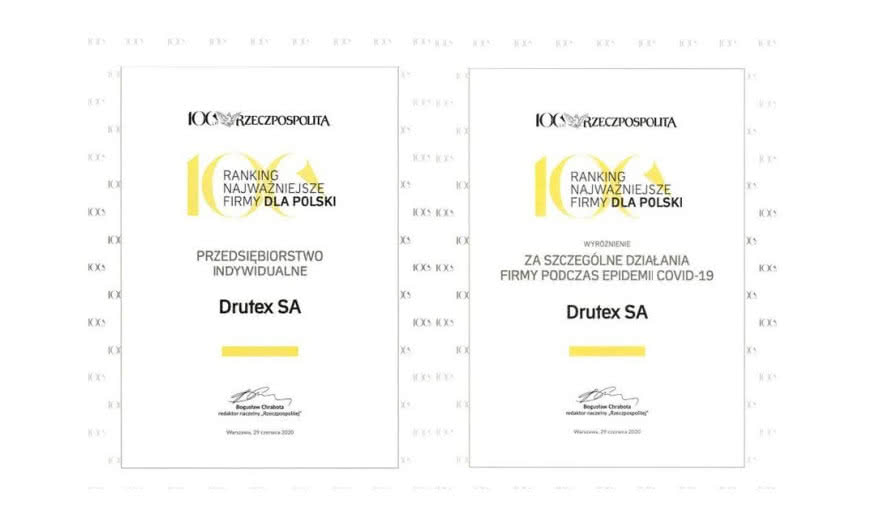Drutex wśród "Najważniejszych firm dla Polski"!