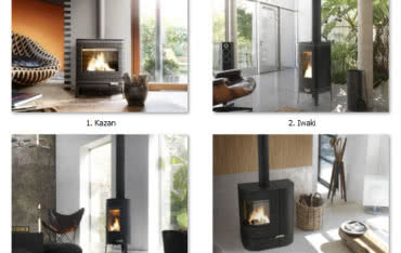 “Prążkowana rodzina” żeliwnych pieców kominkowych od Komo