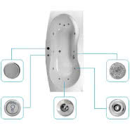 Wanna z hydromasażem Amanda