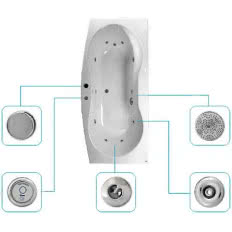 Wanna z hydromasażem Amanda