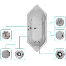 Wanna z hydromasażem Nimbus