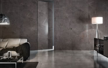 Kooperacja PIU Design i Laminam zaowocowała powstaniem zjawiskowych drzwi