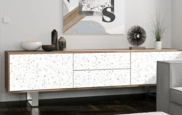 Dekor Terrazzo  Interprint z nagrodą "Diament Meblarstwa 2018"