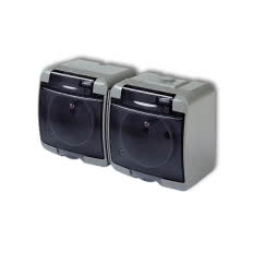 Gniazdo hermetyczne podwójne JUNIOR IP54