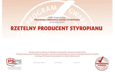 Tytuły Rzetelnego Producenta Styropianu rozdane