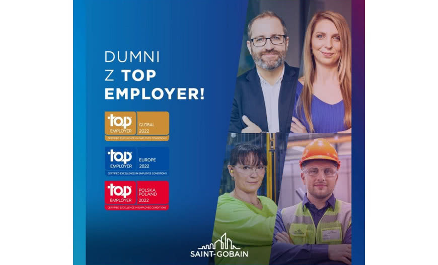 Grupa Saint-Gobain z tytułem Top Employer Global 2022