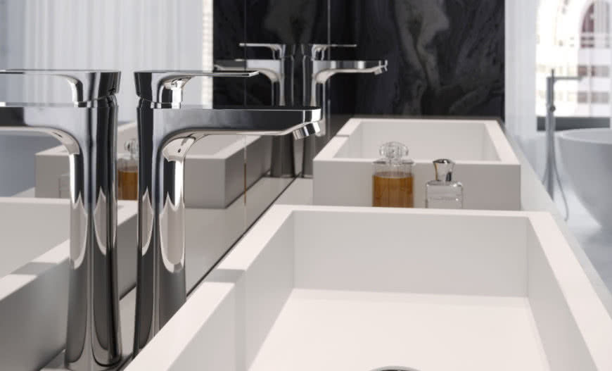 Łazienki z bateriami nablatowymi