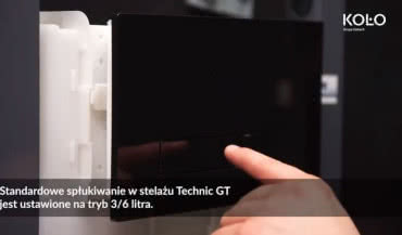 Ustawienie oszczędnego spłukiwania w stelażu KOŁO Technic GT