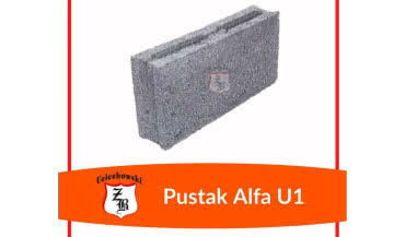 ALFA U1 - pustak do wznoszenia ścian zewnętrznych