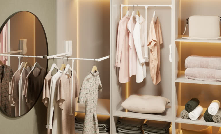 Pantografy – prosty sposób na idealnie zorganizowaną szafę