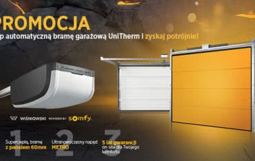 Promocja WIŚNIOWSKI: Kup automatyczną bramę UniTherm i zyskaj potrójnie!