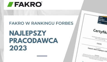 FAKRO Najlepszym Pracodawcą w Polsce 2023 według FORBES
