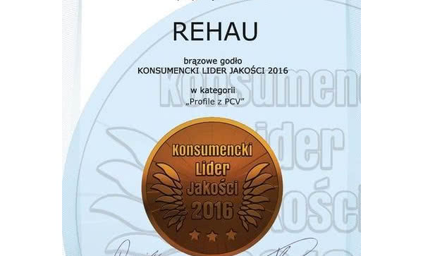 REHAU nagrodzony w kategorii "Profile z PVC"