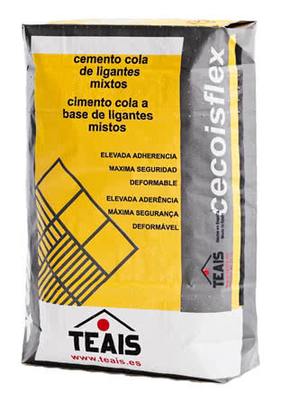 Klej do płytek z kompozycją spoiw Cecoisflex marki TEAIS
