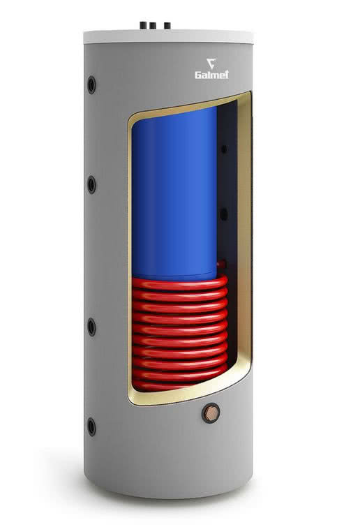 Kumulo z wężownicą spiralną w zbiorniku zewnętrznym - zbiornik kombinowany do akumulacji ciepła - SG(K) 