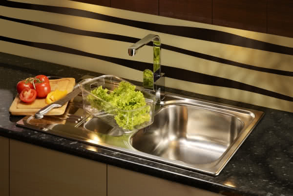 Zlewozmywak stalowy XYLO, bateria zlewozmywakowa Primo