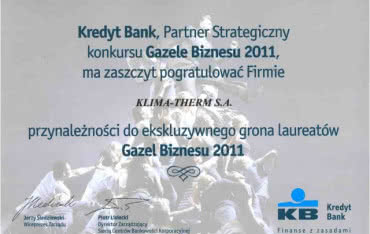 "Gazela Biznesu" dla Klima-Therm