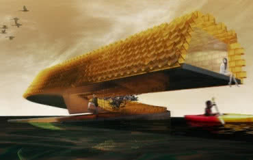 Pływająca konstrukcja dachowa receptą na powodzie