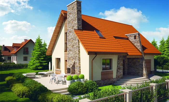 Kominek zewnętrzny na tarasie