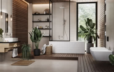 Modna łazienka zgodna z ekotrendami