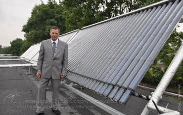 Ogrzewanie i klimatyzacja wykorzystujące instalację solarną w Olsztynie