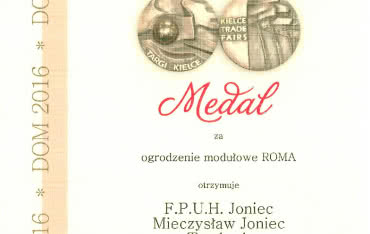 Ogrodzenie firmy JONIEC nagrodzone!