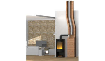 Przyłącze Jeremias Ferro-Lux do kominków i pieców typu koza opalanych drewnem