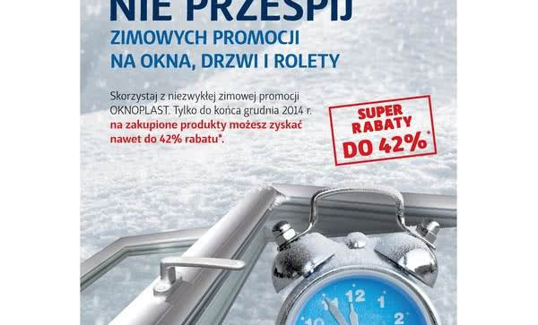 Super rabaty do 42% - promocja OKNOPLAST