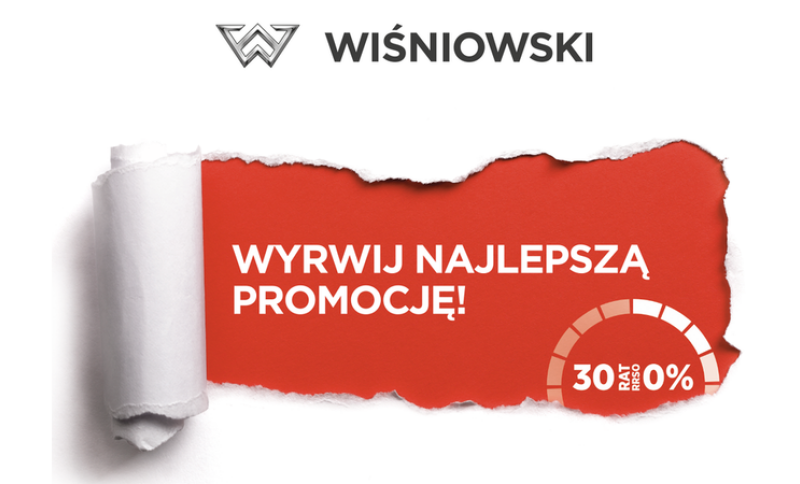 Niższe ceny i korzystne raty produktów firmy Wiśniowski