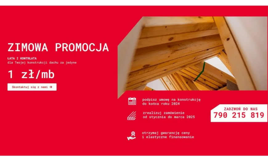 Łaty i kontrłaty za złotówkę! Wyjątkowa oferta w Grupie Burkietowicz