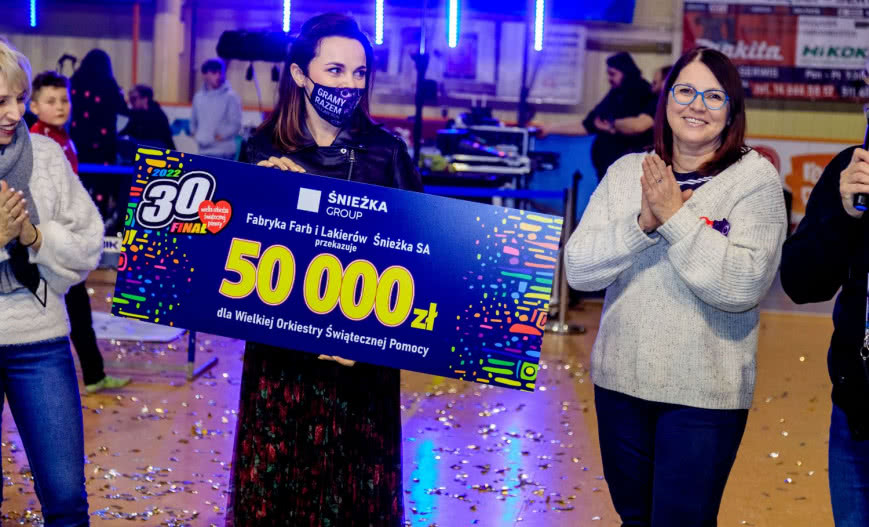Śnieżka zagrała wspólnie z dębickim sztabem WOŚP